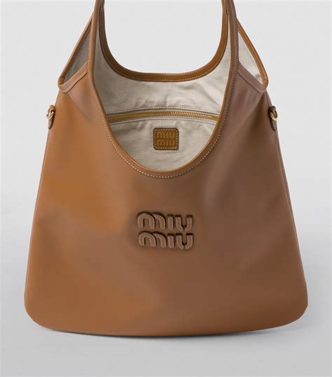 miu miu brown leather handbag|miu handbags official.